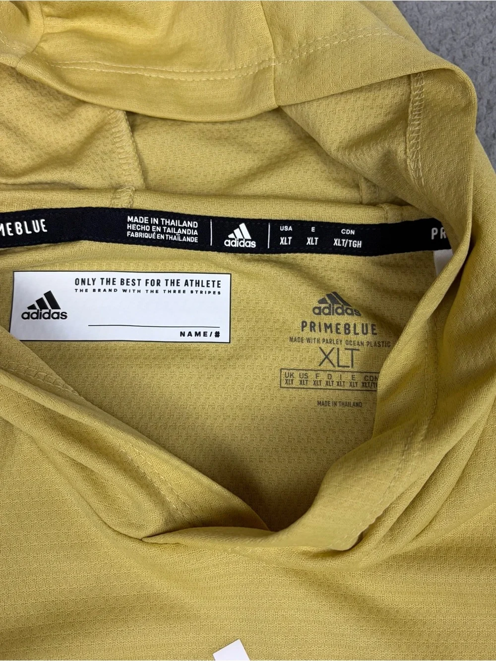 Georgia Tech Adidas Hoodie Mens XLT Gold Long Sleeve Shirt Team Player Issued